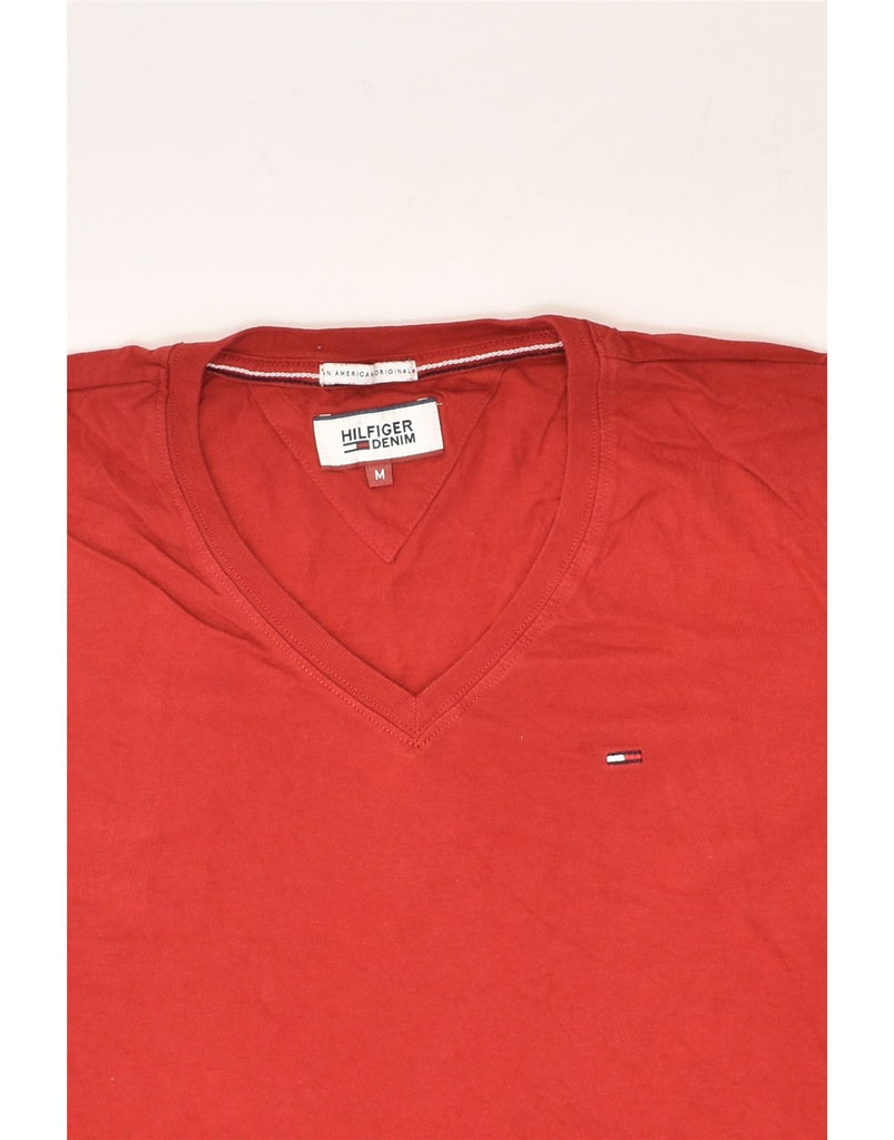 TOMMY HILFIGER Mens T-Shirt Top Medium Red Cotton | Vintage Tommy Hilfiger | Thrift | Second-Hand Tommy Hilfiger | Used Clothing | Messina Hembry 