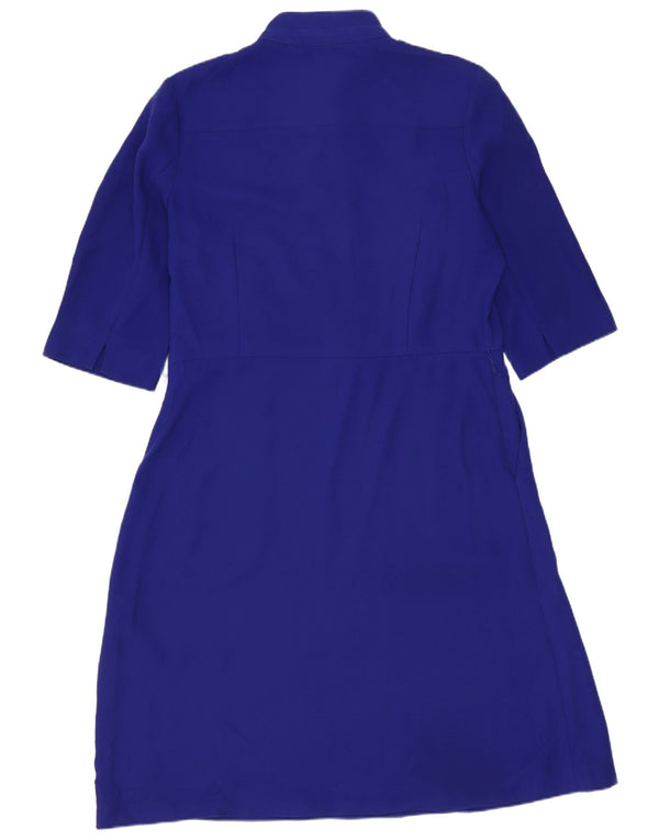 Hobbs Womens A-Line Dress UK 12 Medium  Blue Polyester