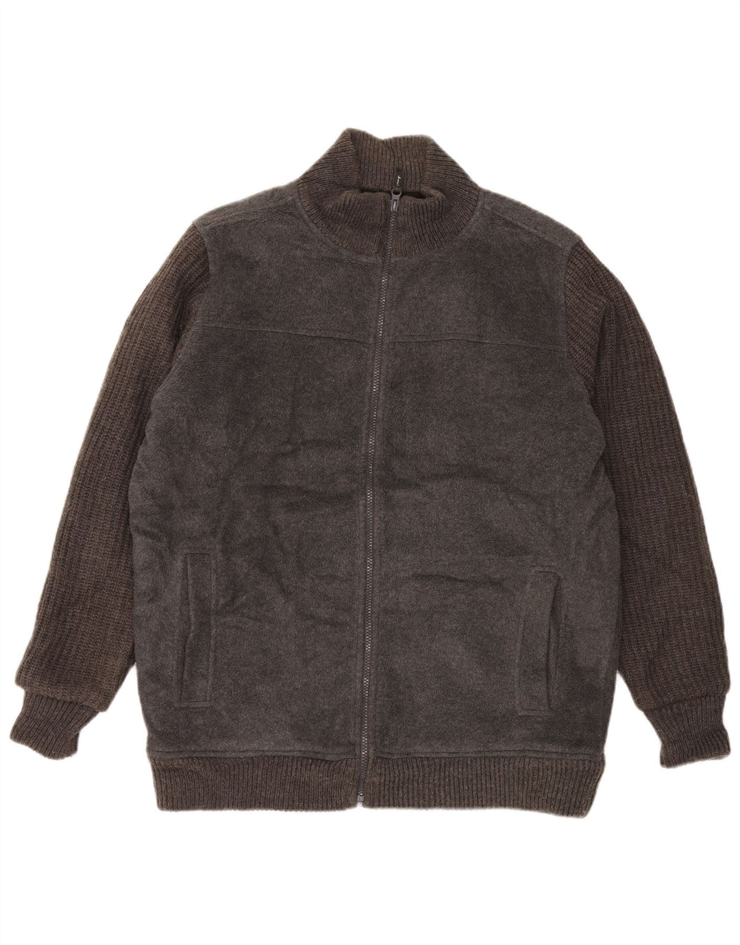 James Pringle Mens Zip Regular Fit Fleece Jacket UK 38 Medium Grey