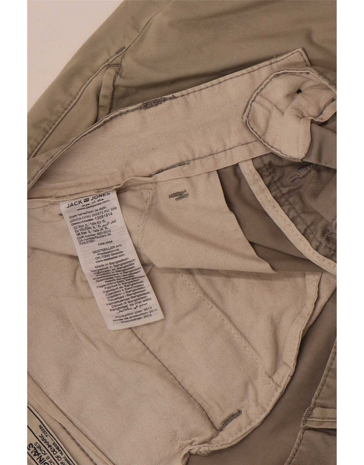 Jack & Jones Mens Regular Fit Chino Shorts Large W36  Grey Cotton
