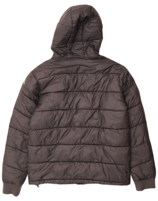 Kappa Mens Hooded Padded Jacket UK 40 Large Grey