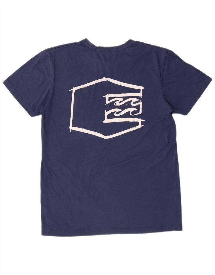 BILLABONG Womens Graphic T-Shirt Top UK 14 Medium Navy Blue Polyester