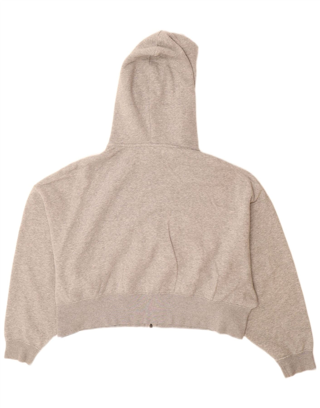 Nike Womens Oversized Zip Hoodie Sweater UK 10 Small Grey Cotton