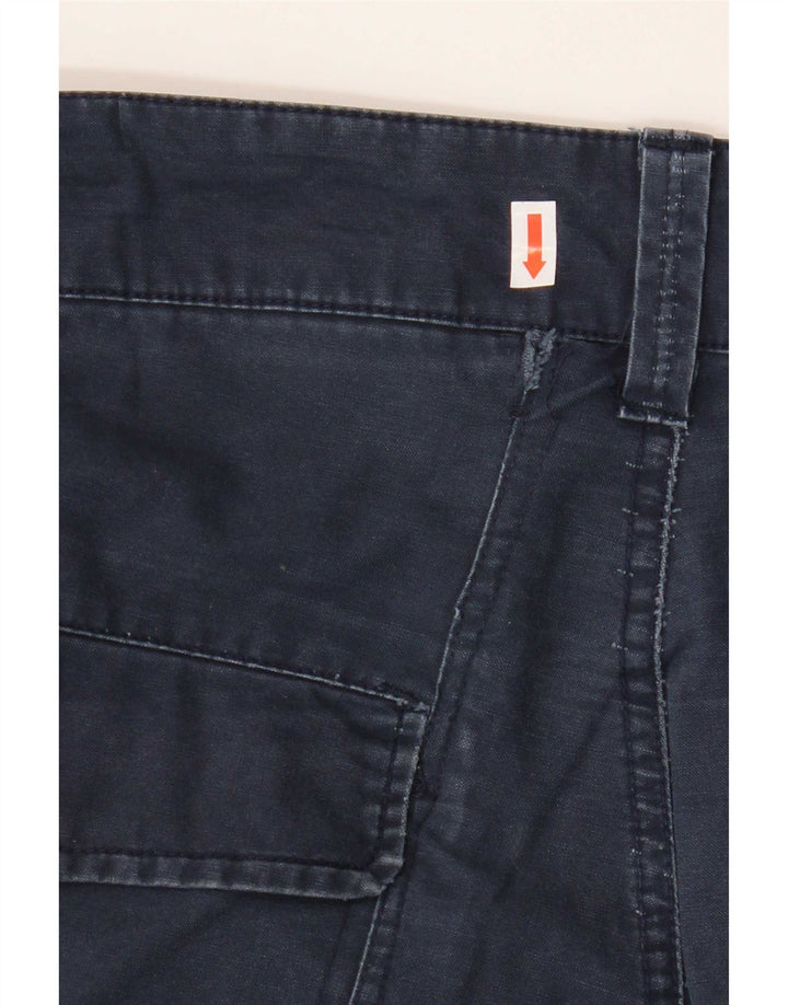 Sneaker Freak Mens Cargo Shorts Medium W32 Navy Blue Cotton