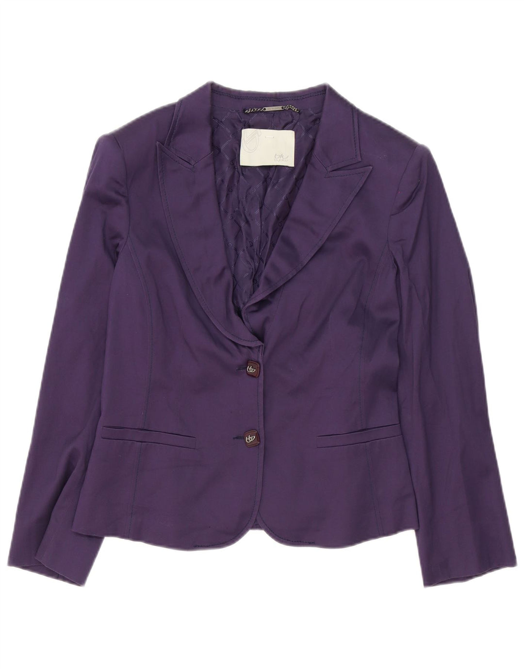Byblos Womens 2 Button Piece Skirt Set US 12 Large W32 Purple Cotton