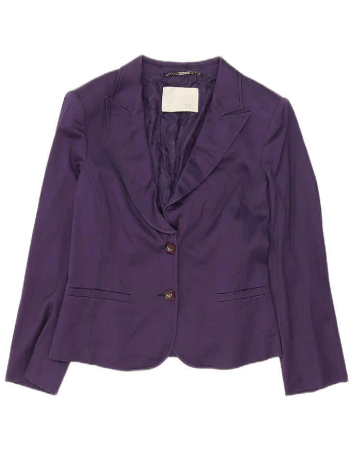 Byblos Womens 2 Button Piece Skirt Set US 12 Large W32 Purple Cotton