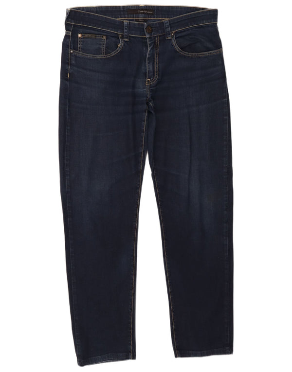 Calvin Klein Womens Slim Jeans W33 L29 Navy Blue Cotton