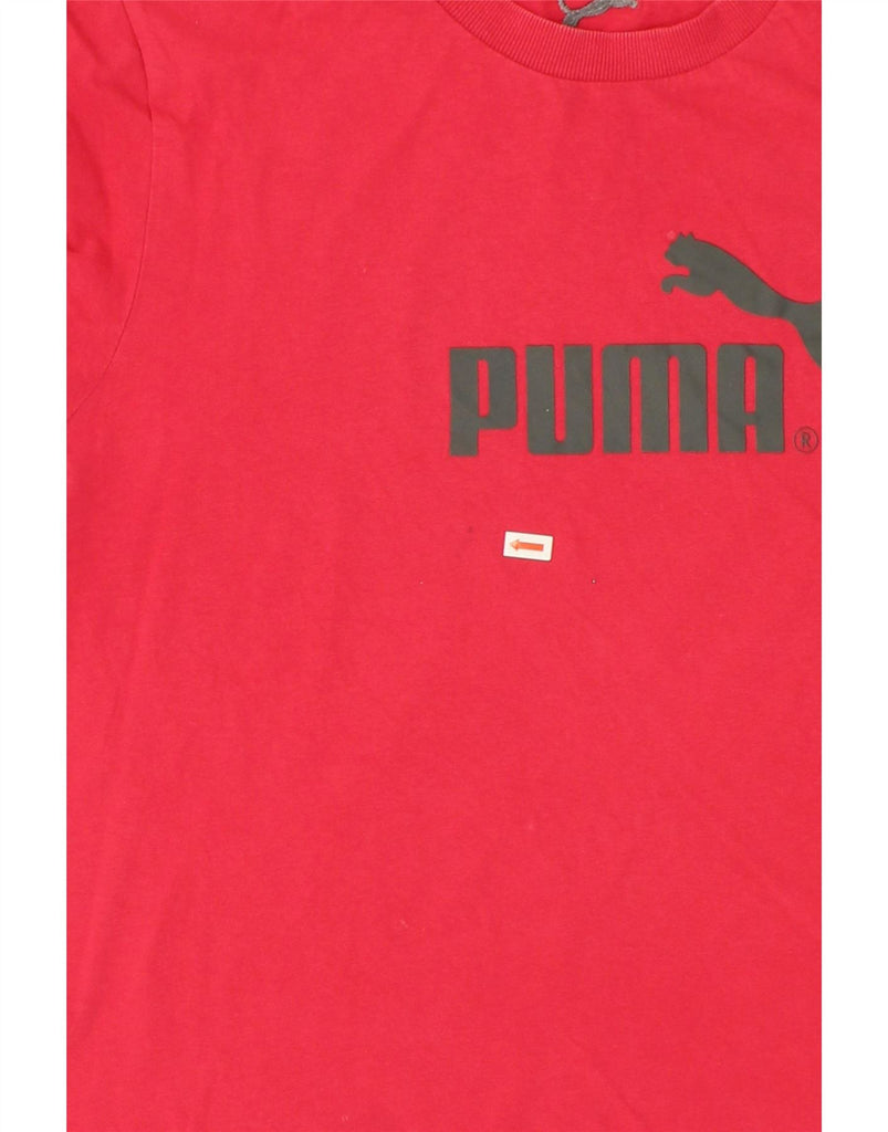 PUMA Mens Graphic T-Shirt Top Medium Red Cotton Vintage Puma and Second-Hand Puma from Messina Hembry 