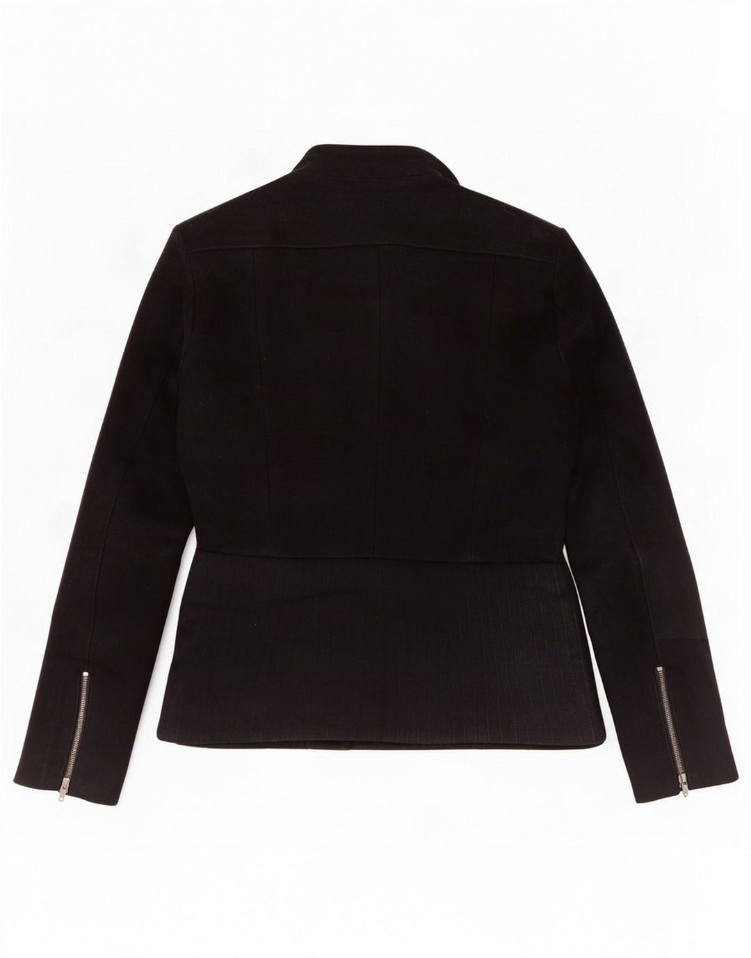 Reiss Womens Biker Jacket UK 10 Small Black Wool