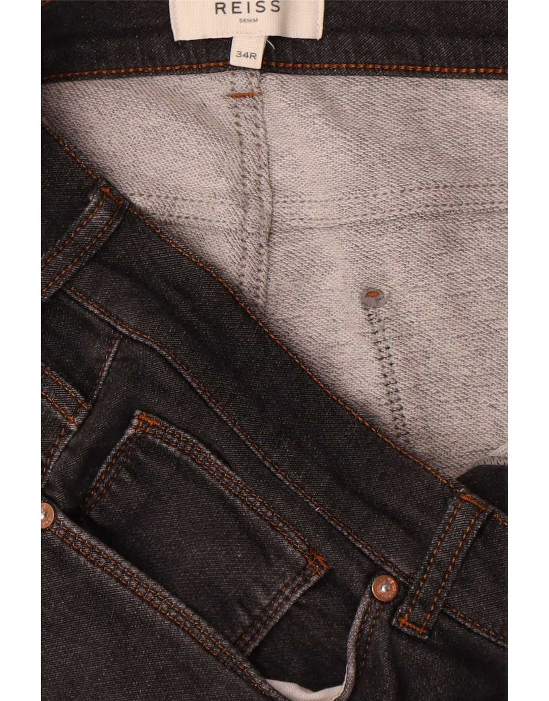 Reiss Womens Slim Jeans W34 L30 Black Cotton