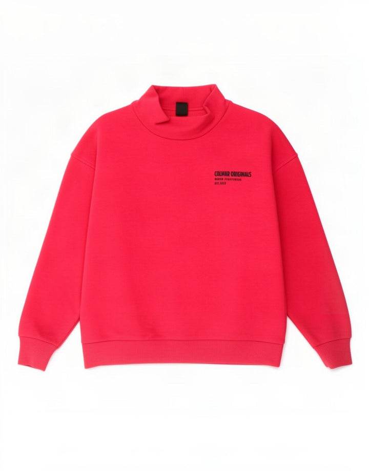 Colmar Womens Graphic Oversized Sweatshirt Jumper UK 10 Small Pink Cotton