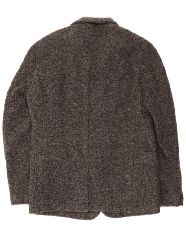 Sun68 Mens 5 Button Knit Blazer Jacket UK 36 Small Grey Wool