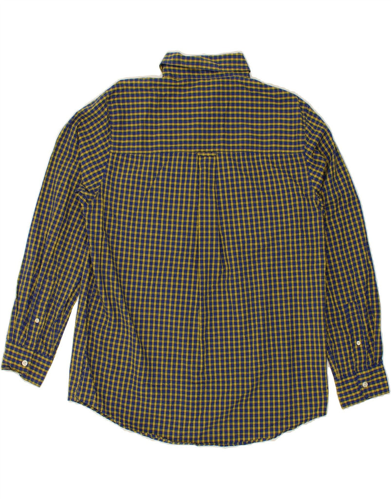 CHAPS Mens Easy Care Shirt Medium Blue Check Cotton Vintage Chaps and Second-Hand Chaps from Messina Hembry 