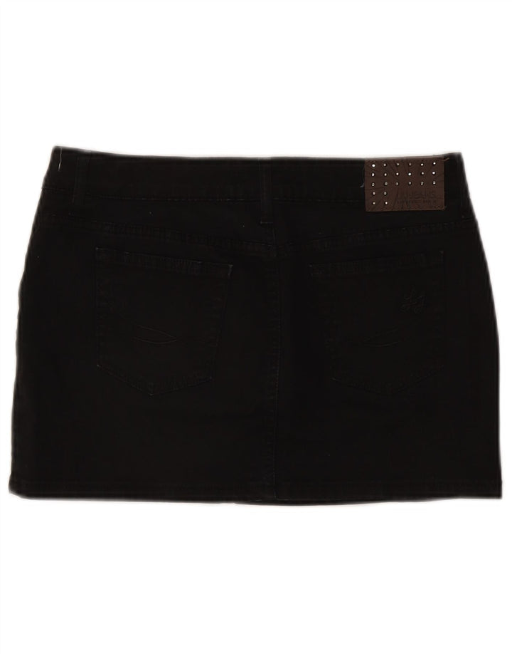 Liu Jo Womens Mini Denim Skirt W28 Medium  Black Cotton