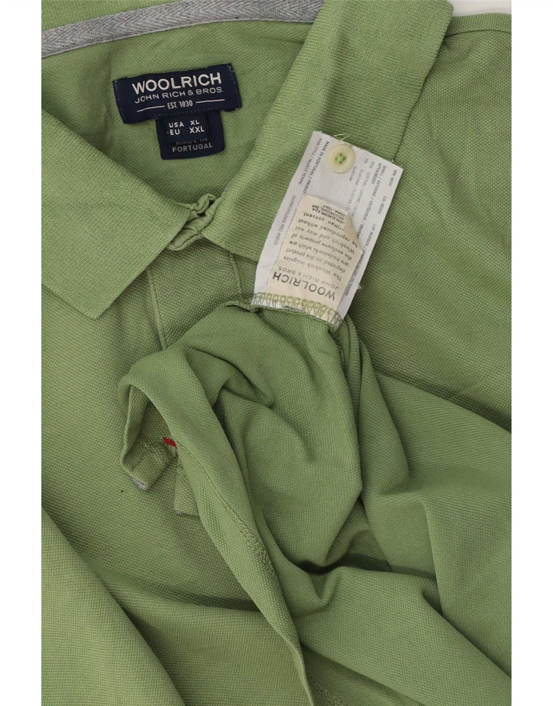 Woolrich Mens Polo Shirt XL Green Cotton