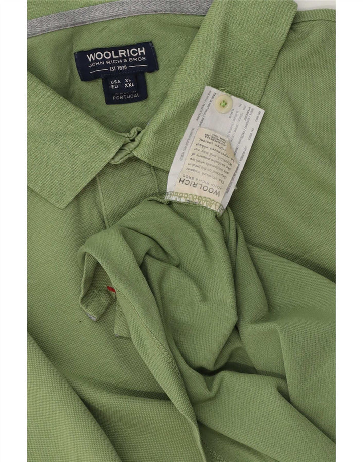 Woolrich Mens Polo Shirt XL Green Cotton