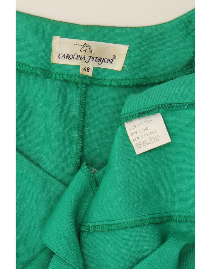 Carolina Pedrjoni Womens 4 Button Blazer Jacket IT 48 XL Green Colourblock