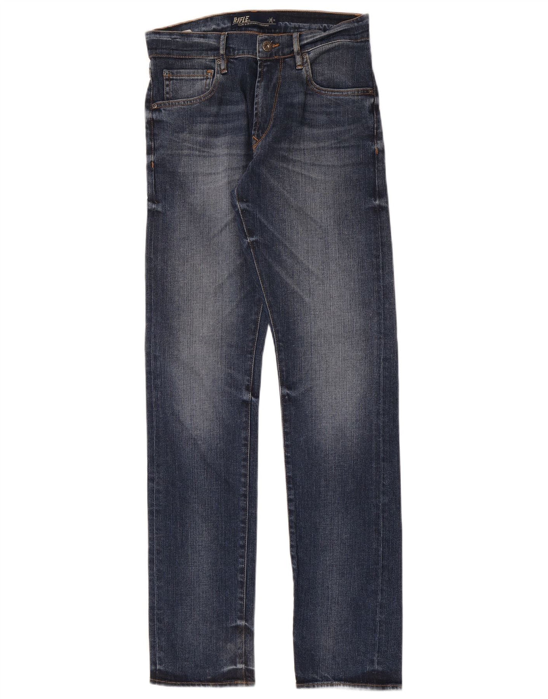 Rifle Mens Slim Jeans W28 L34 Blue Cotton