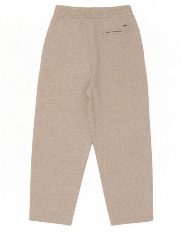 Tommy Hilfiger Mens Crop Graphic Tracksuit Trousers Small Grey Flecked