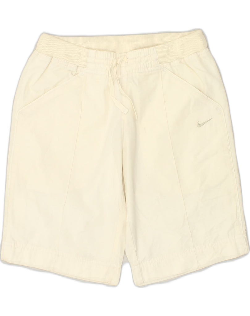 NIKE Womens Sport Shorts UK 8-10 Small Off White | Vintage Nike | Thrift | Second-Hand Nike | Used Clothing | Messina Hembry 