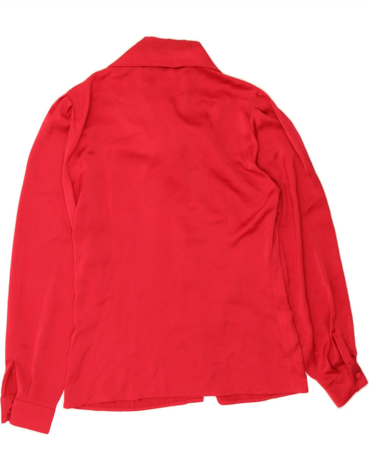 FINK MODELL Womens Front Tie Shirt Blouse UK 10 Small Red Vintage Fink Modell and Second-Hand Fink Modell from Messina Hembry 