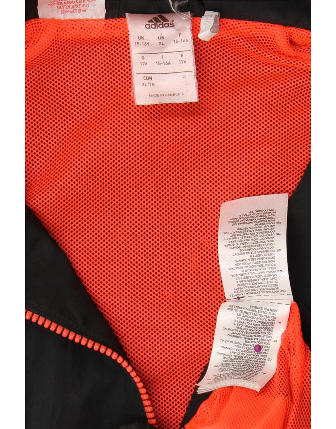 ADIDAS Boys F50 Graphic Tracksuit Top Jacket 15-16 Years Black Polyester Vintage Adidas and Second-Hand Adidas from Messina Hembry 