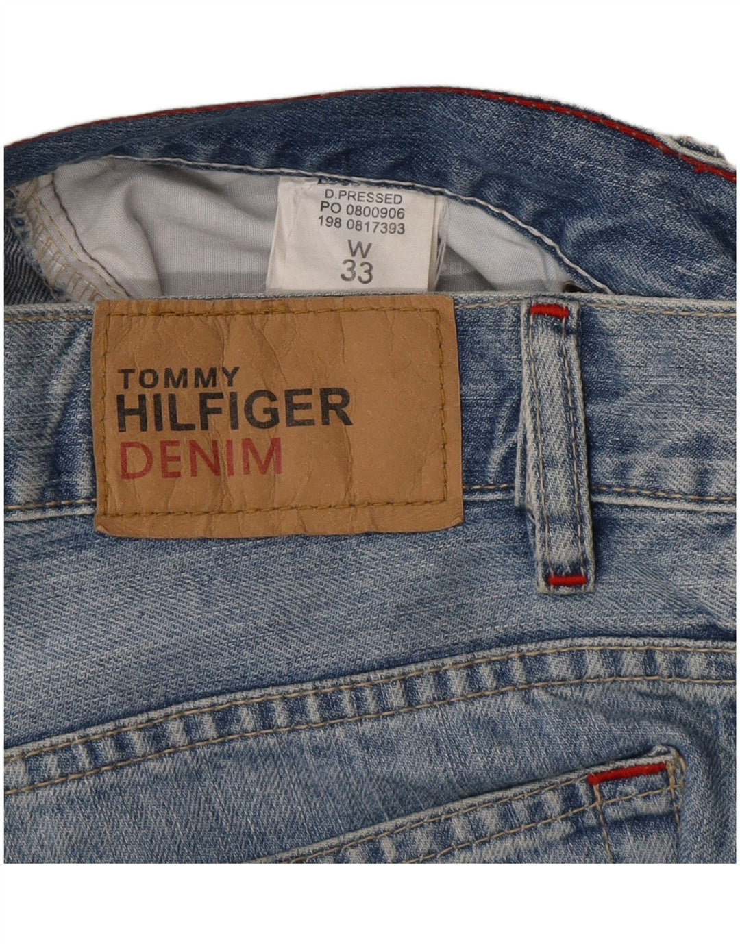 TOMMY HILFIGER Mens Straight Jeans W33 L34 Blue