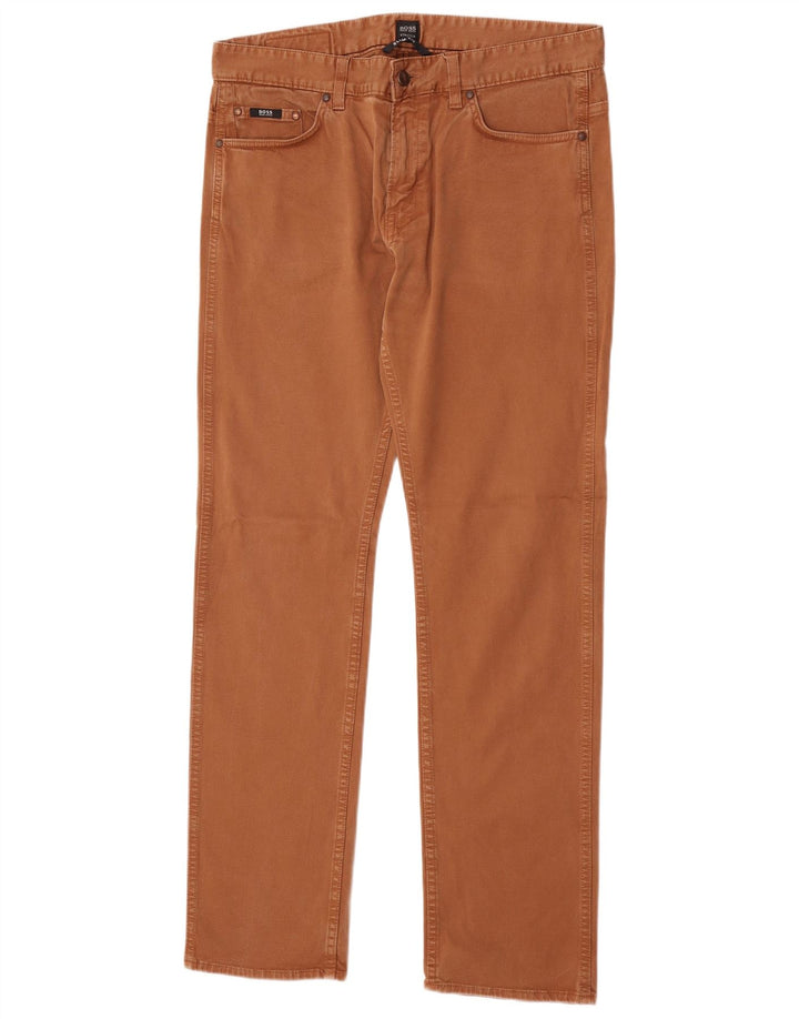 Hugo Boss Mens Stretch Slim Jeans W34 L32 Brown