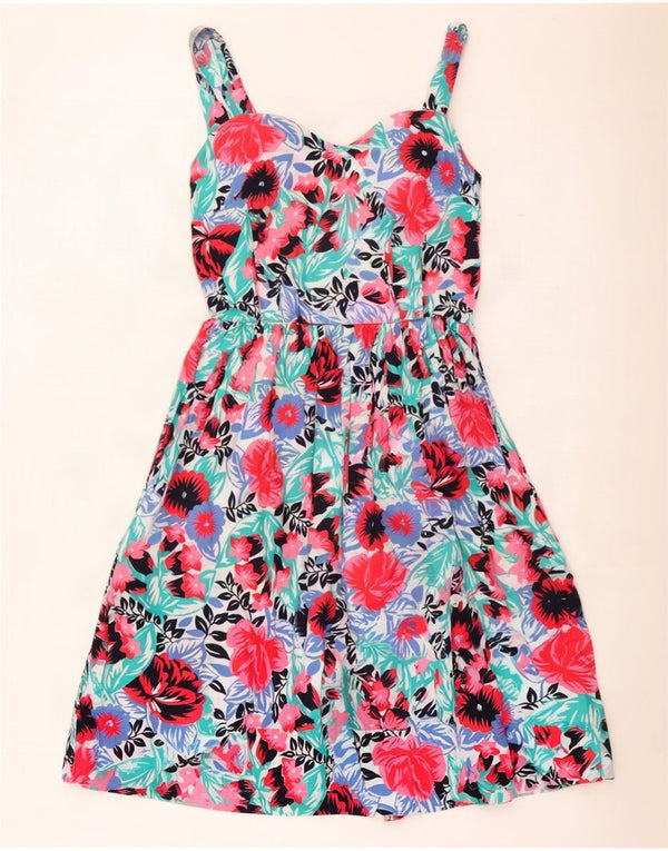 Vintage Womens Sundress UK 8 Small Multicoloured Floral