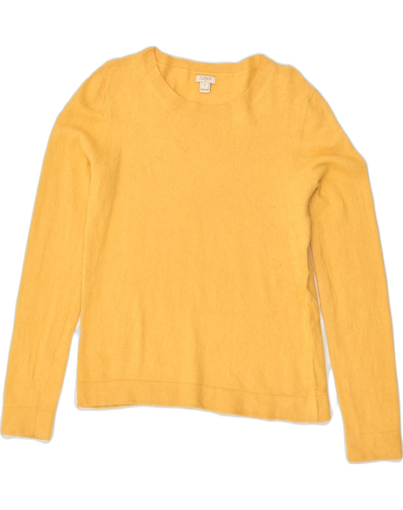 J. CREW Womens Crew Neck Jumper Sweater UK 14 Medium Yellow Cotton | Vintage J. Crew | Thrift | Second-Hand J. Crew | Used Clothing | Messina Hembry 