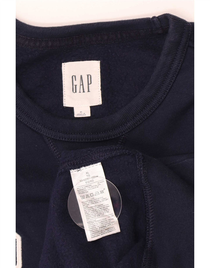 Gap Mens Graphic Sweatshirt Jumper XL Navy Blue Cotton