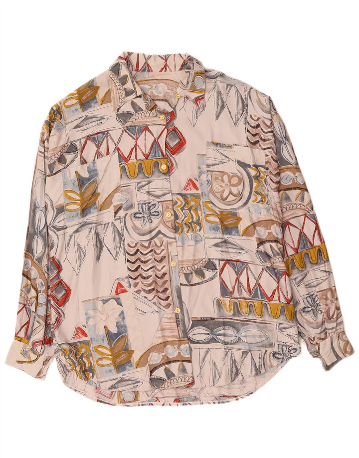 VINTAGE Womens Shirt UK 18 XL White Patchwork