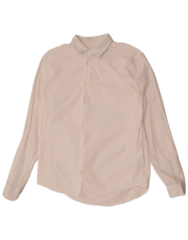 Cos Mens Shirt Size 41 Large White Cotton