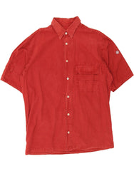 MURPHY & NYE Mens Short Sleeve Shirt XL Red Cotton