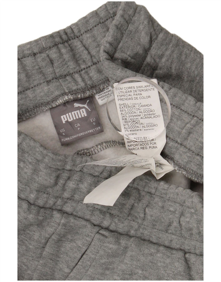 PUMA Mens Tracksuit Trousers Joggers Small Grey Cotton