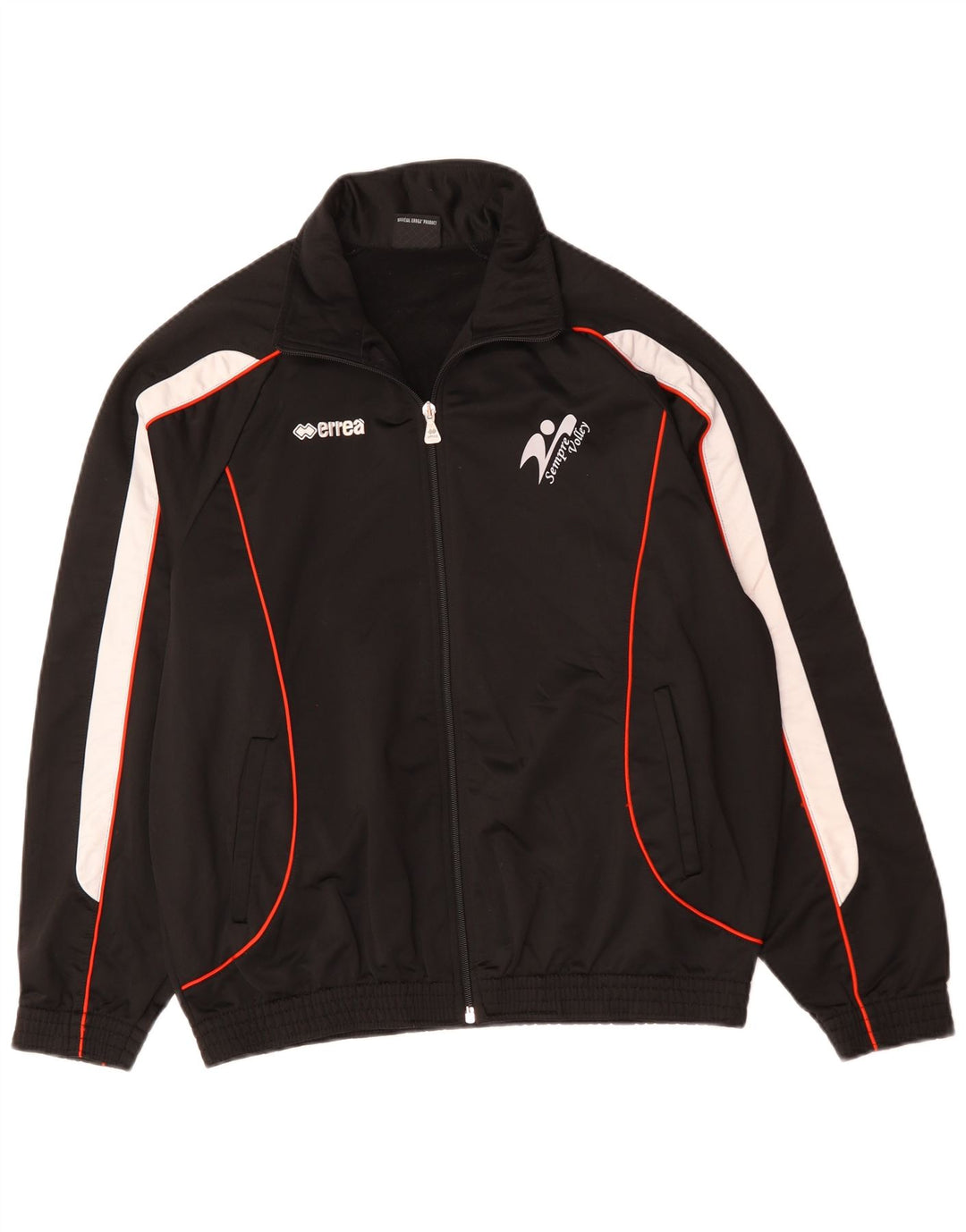 ERREA Mens Graphic Tracksuit Top Jacket Large Black Colourblock Polyester