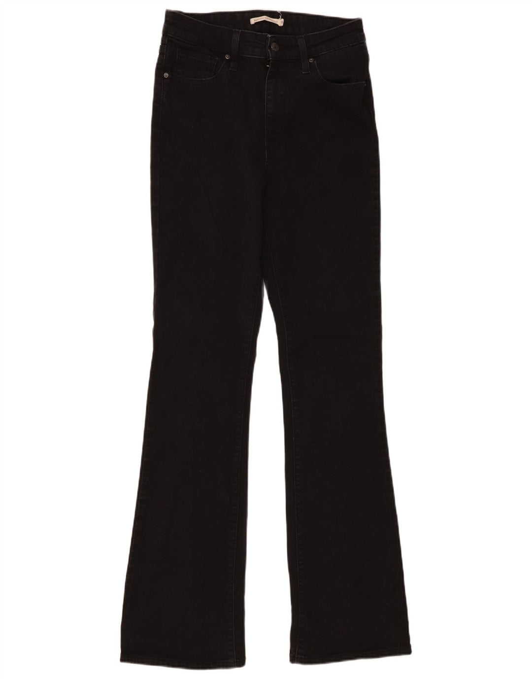 Levi's Womens 725 High Rise Bootcut Jeans W29 L34 Black Cotton