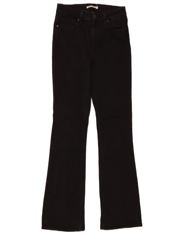 Levi's Womens 725 High Rise Bootcut Jeans W29 L34 Black Cotton