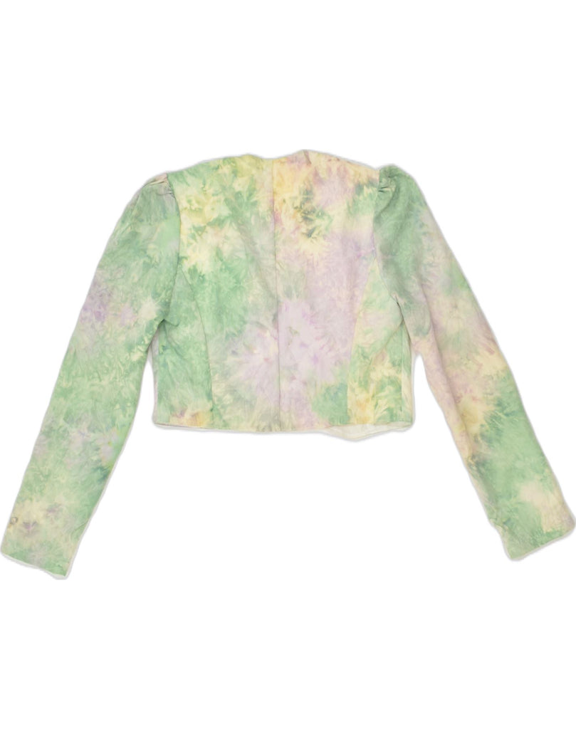 VINTAGE Womens Bolero Jacket UK 8 Small Multicoloured Tie Dye | Vintage Vintage | Thrift | Second-Hand Vintage | Used Clothing | Messina Hembry 