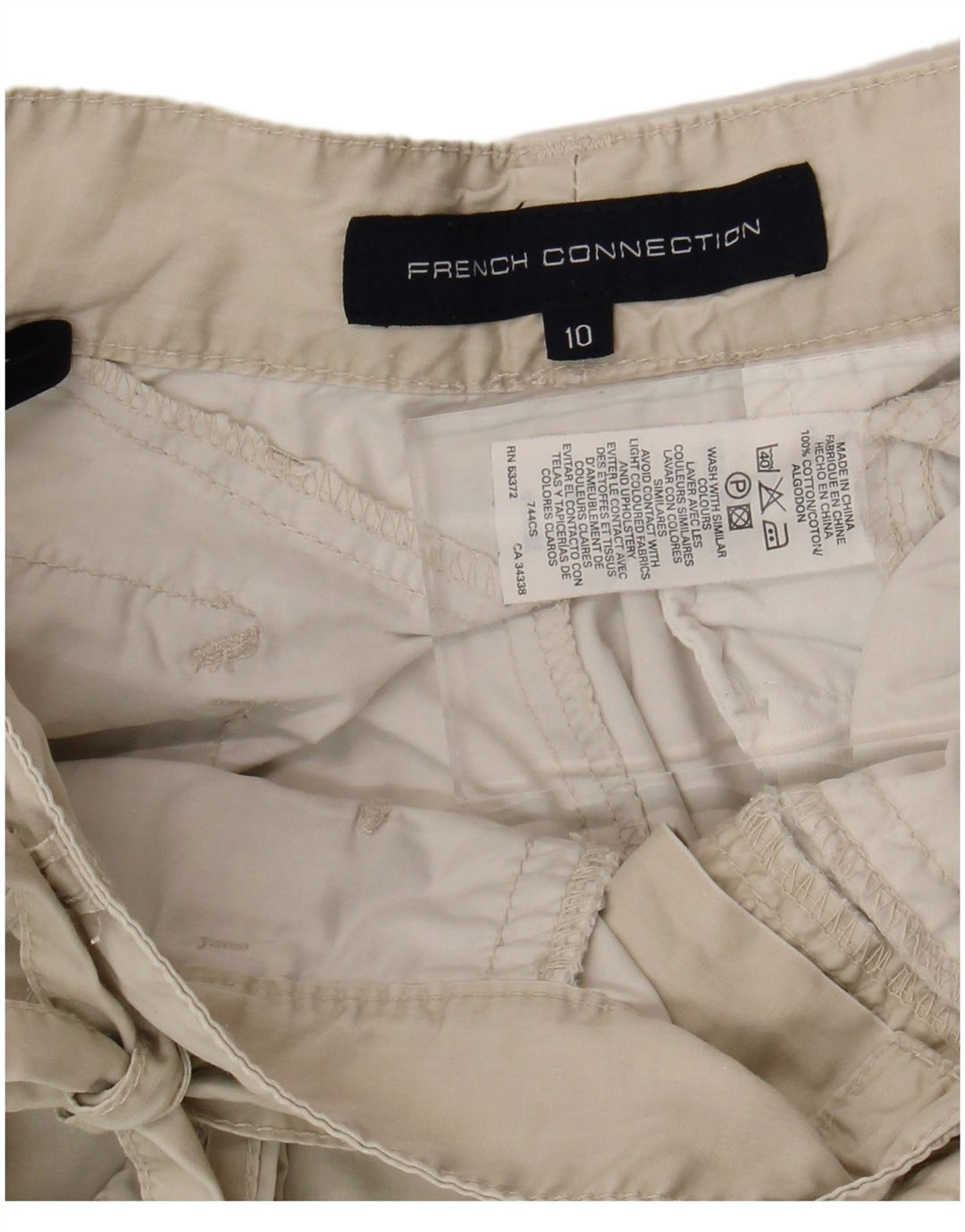FRENCH CONNECTION Womens Wide Leg Cargo Trousers US 10 Large W32 L32 Grey