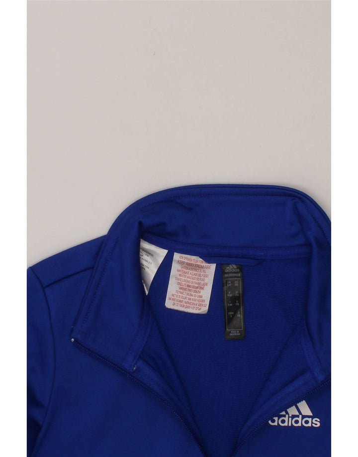 ADIDAS Boys Tracksuit Top Jacket 5-6 Years Blue Polyester Vintage Adidas and Second-Hand Adidas from Messina Hembry 