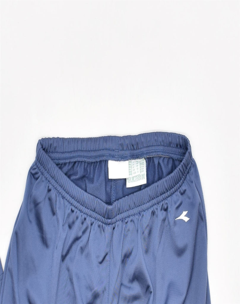 DIADORA Womens Tracksuit Trousers UK 10 Small Blue Polyester | Vintage | Thrift | Second-Hand | Used Clothing | Messina Hembry 