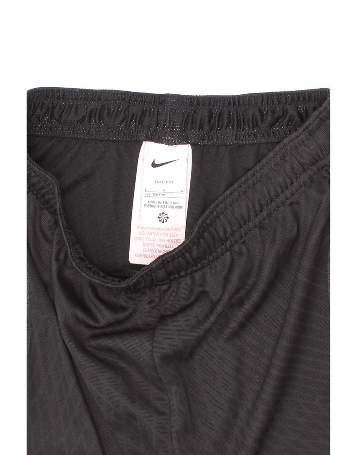 Nike Boys Dri Fit Sport Shorts 12-13 Years Large Black Check Polyester