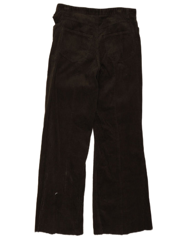 Zara Womens Wide Leg Corduroy Trousers Small W26 L30 Khaki Cotton
