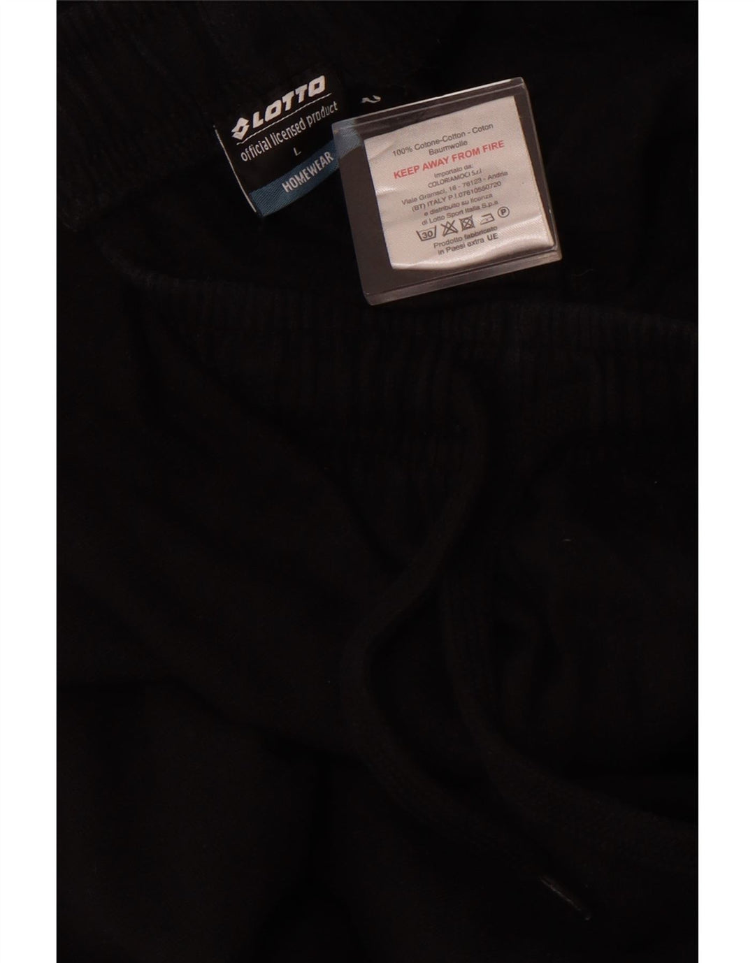 LOTTO Mens Tracksuit Trousers Joggers Large  Black Cotton