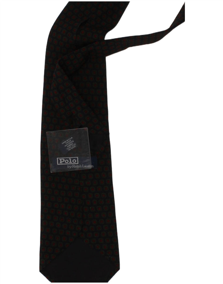 Polo Ralph Lauren Mens Tie One Size Navy Blue Geometric Silk Classic