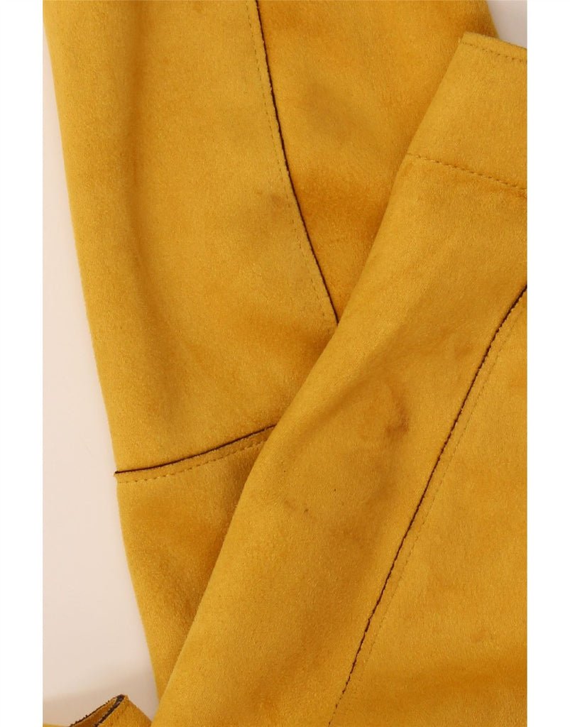 ZARA Womens Crop Bomber Jacket UK 14 Medium Yellow Polyester Vintage Zara and Second-Hand Zara from Messina Hembry 