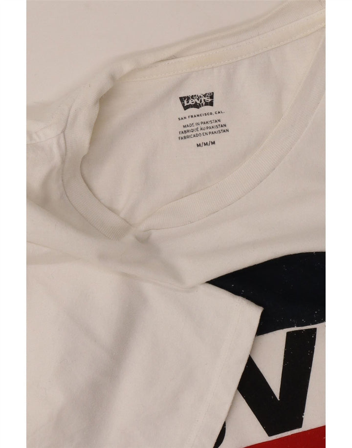 Levi's Mens Graphic T-Shirt Top Medium White