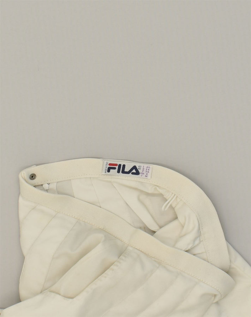 FILA Womens Tennis Skirt IT 40 Small W29 White Cotton | Vintage Fila | Thrift | Second-Hand Fila | Used Clothing | Messina Hembry 