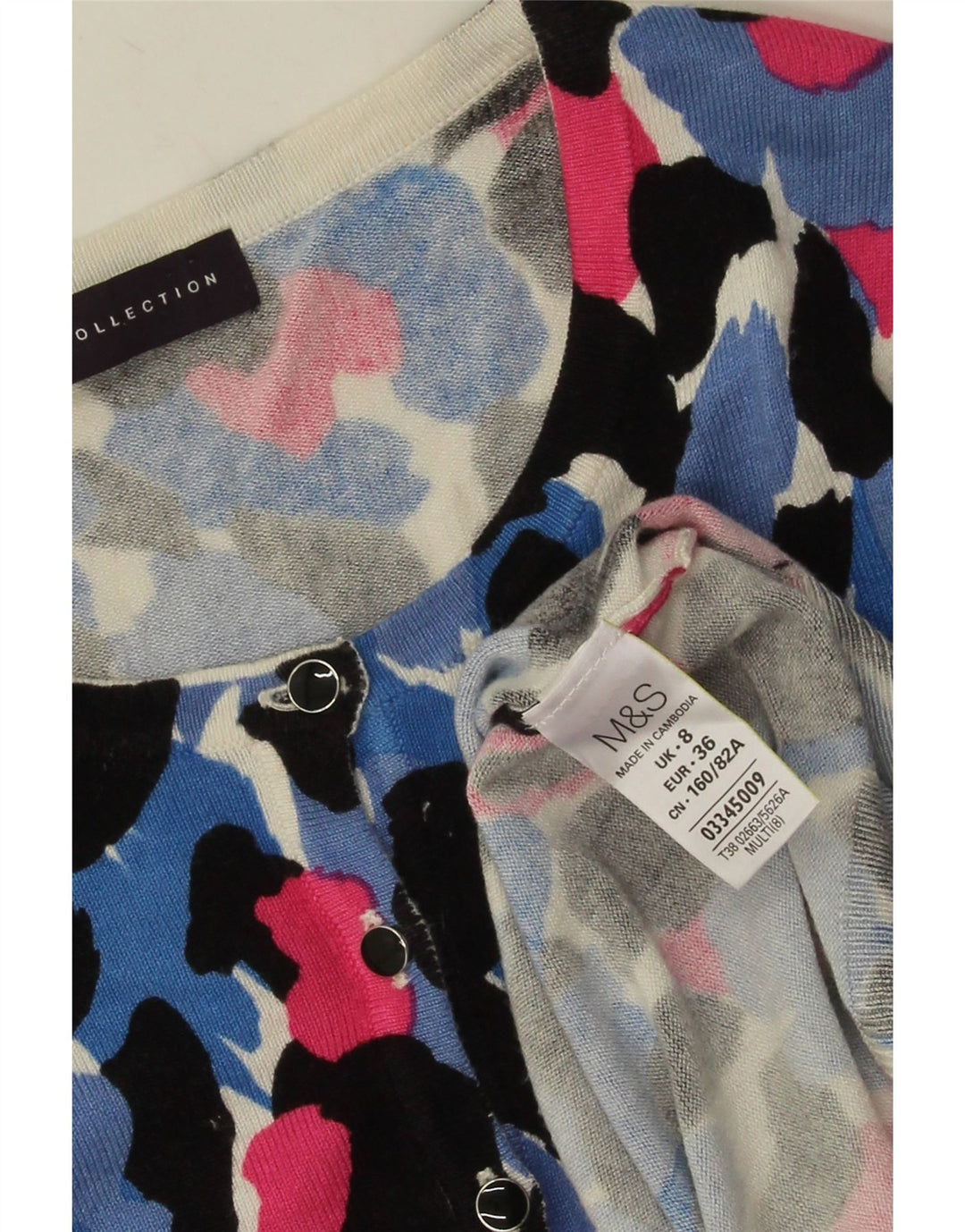 Marks & Spencer Womens Cardigan Sweater UK 8 Small Multicoloured Floral